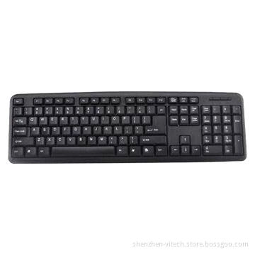 Hot Sale Wired Keyboard with FCC and CE Marks, Black Colo